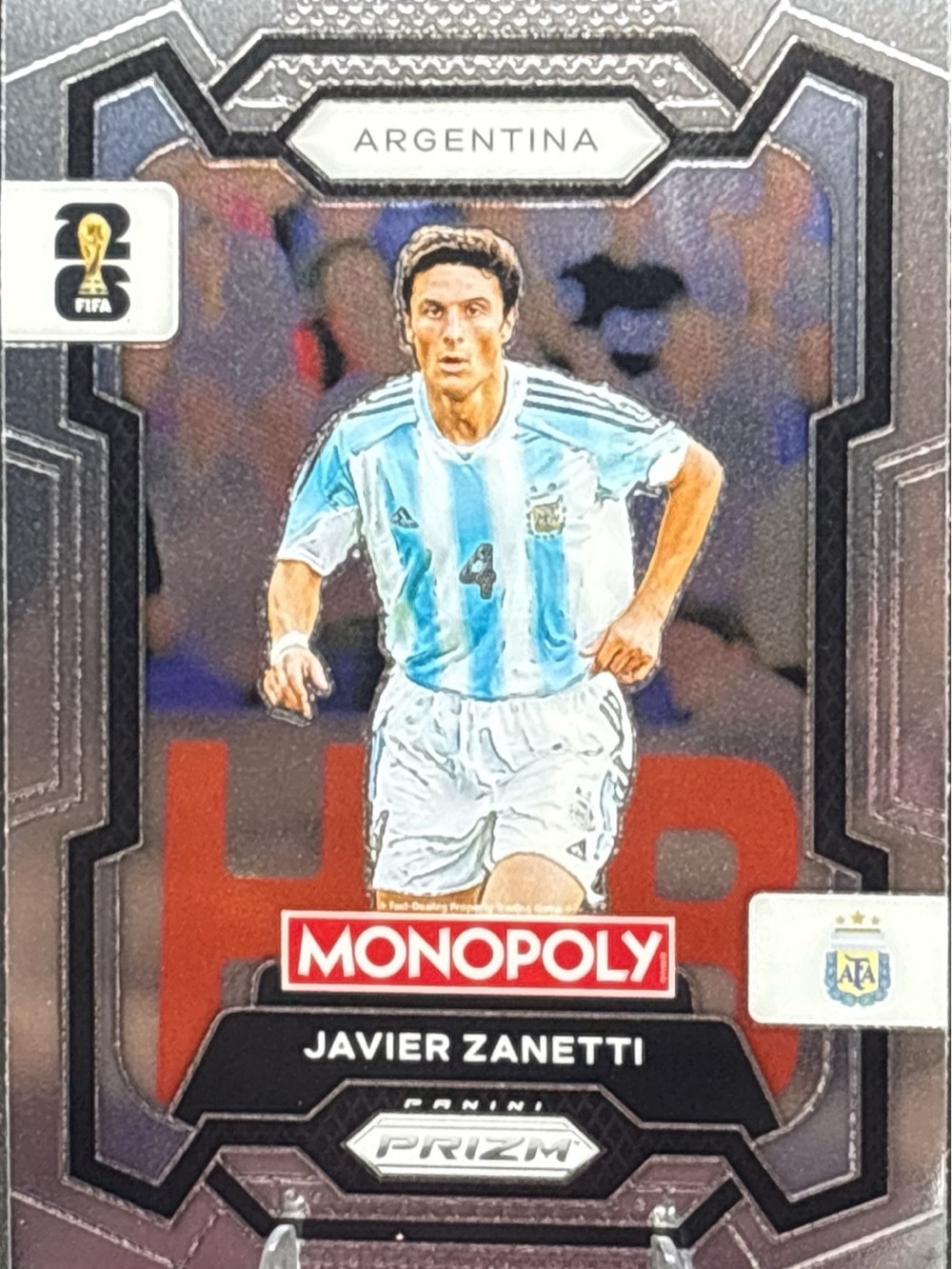 Panini Prizm Monopoly Javier Zanetti Soccer Card